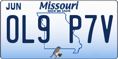 MO license plate OL9P7V