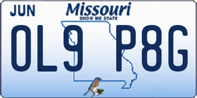 MO license plate OL9P8G