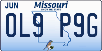 MO license plate OL9P9G