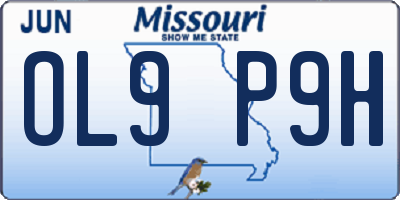 MO license plate OL9P9H