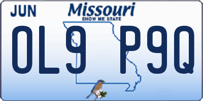 MO license plate OL9P9Q