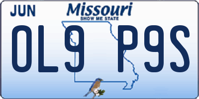 MO license plate OL9P9S