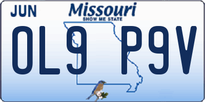 MO license plate OL9P9V