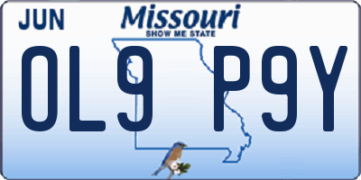 MO license plate OL9P9Y
