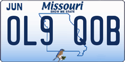 MO license plate OL9Q0B