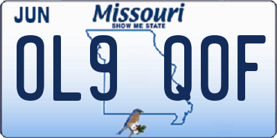 MO license plate OL9Q0F