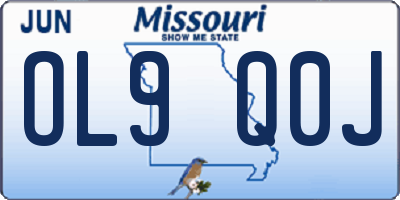 MO license plate OL9Q0J
