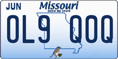 MO license plate OL9Q0Q
