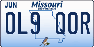 MO license plate OL9Q0R