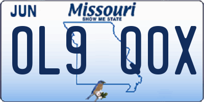 MO license plate OL9Q0X