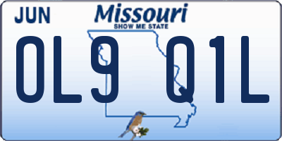 MO license plate OL9Q1L