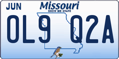 MO license plate OL9Q2A