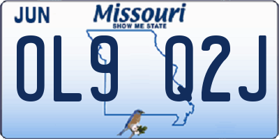 MO license plate OL9Q2J