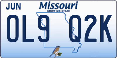 MO license plate OL9Q2K