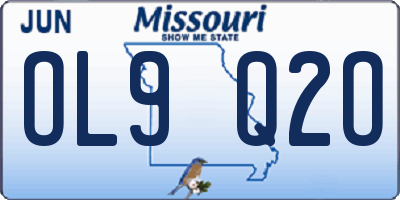MO license plate OL9Q2O