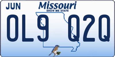 MO license plate OL9Q2Q