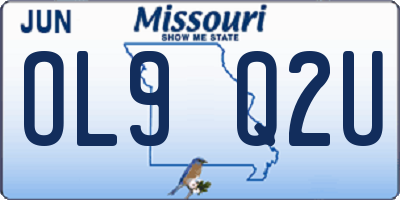 MO license plate OL9Q2U