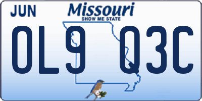 MO license plate OL9Q3C