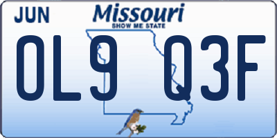 MO license plate OL9Q3F