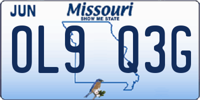 MO license plate OL9Q3G