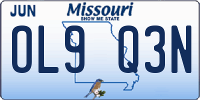 MO license plate OL9Q3N
