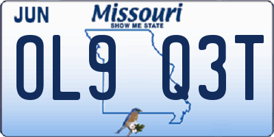MO license plate OL9Q3T