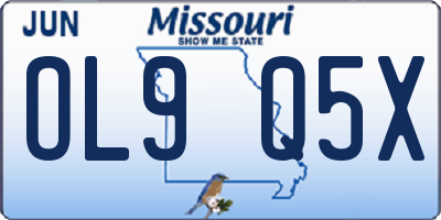 MO license plate OL9Q5X