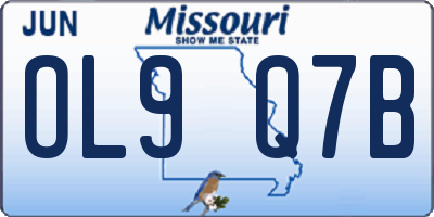 MO license plate OL9Q7B