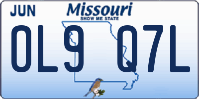 MO license plate OL9Q7L