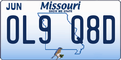 MO license plate OL9Q8D