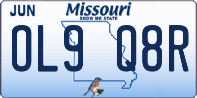 MO license plate OL9Q8R