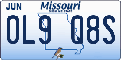 MO license plate OL9Q8S