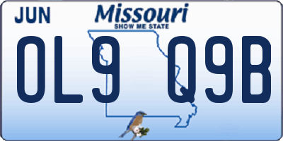 MO license plate OL9Q9B