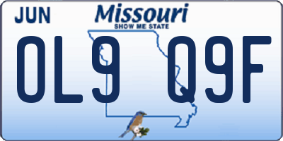 MO license plate OL9Q9F