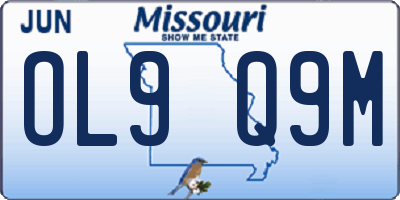MO license plate OL9Q9M