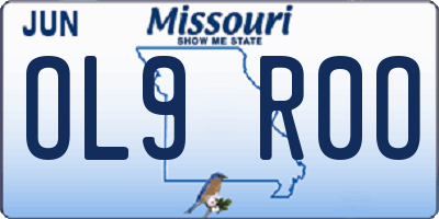 MO license plate OL9R0O