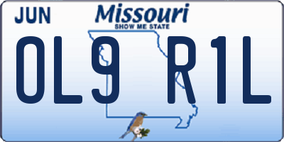 MO license plate OL9R1L