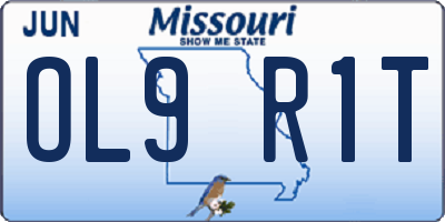 MO license plate OL9R1T
