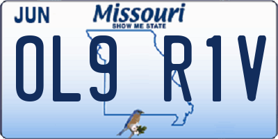 MO license plate OL9R1V