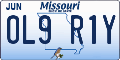 MO license plate OL9R1Y