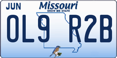 MO license plate OL9R2B