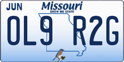 MO license plate OL9R2G