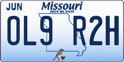 MO license plate OL9R2H
