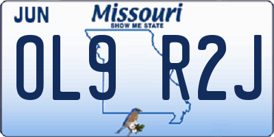 MO license plate OL9R2J