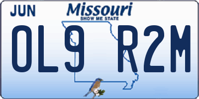 MO license plate OL9R2M