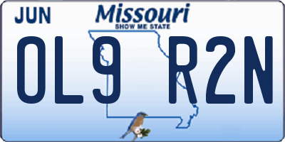MO license plate OL9R2N