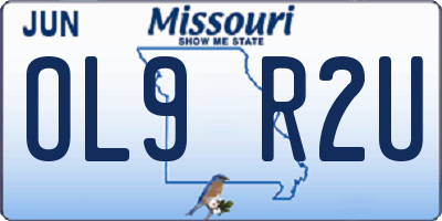 MO license plate OL9R2U