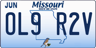 MO license plate OL9R2V