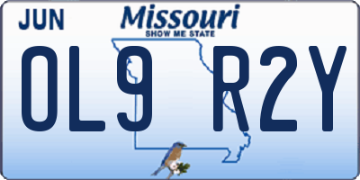 MO license plate OL9R2Y