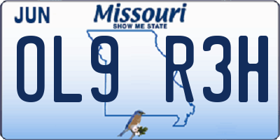 MO license plate OL9R3H